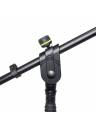 Gravity Short Mic Stand w/ Tripod Base & 2-Point Telescoping Boom - 880mm