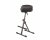 K&M Folding Adjustable Stool with Fabric Saddle Seat
