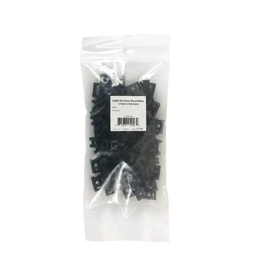 AVShop Black-17.8x12.7x7.5 100pk Cable Tie Screw Mount Base