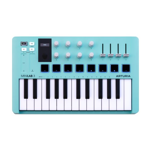 Arturia MINILAB 3 MIDI Keyboard & Pad Controller - Aquamarine