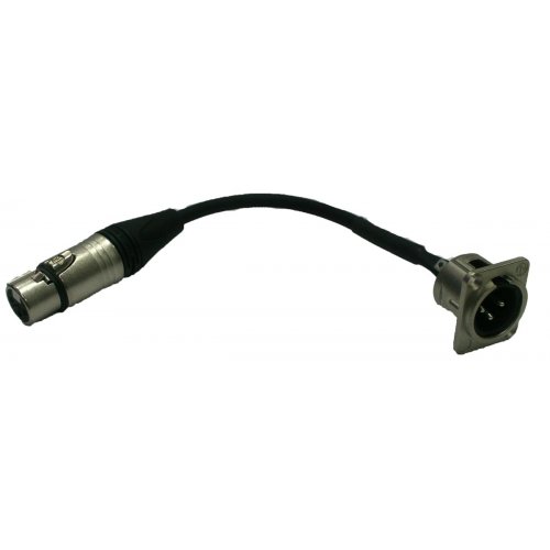 BRTB Neutrik XLR Female to XLR Male Panel Mount Cable - 1 Foot