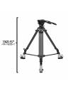 E-Image EG05A2D Two Stage Aluminum Tripod w/Fluid Head - Studio Kit