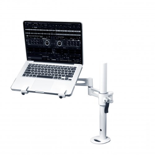 ProX Laptop Tray Arm Pole for Control Tower DJ Podium - White