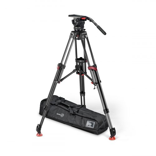 Sachtler System Video 18 w/ SpeedLock CF HD Tripod Kit , Mid-Level Spreader