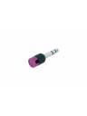 Cable Techniques Low-Profile Right Angle 1/4in TRS w/Large Cap - Purple