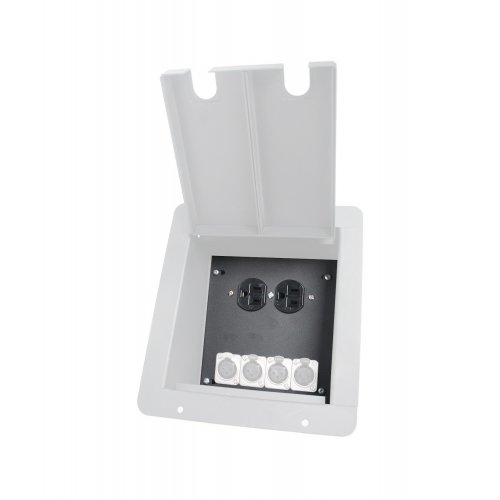 Elite Core Customizable Plate for Small Floor Box - 4-Port + AC