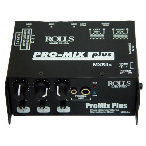 Rolls MX54s Promix Plus 3-Channel Mic Mixer