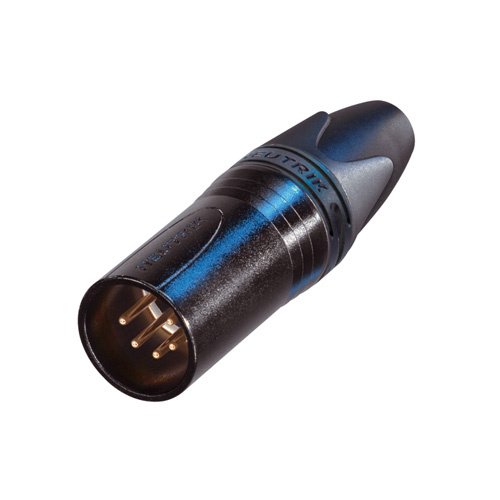 Neutrik NC5MXX 5 Pin XLR Male Connector w/ Black Housing & Gold Contacts