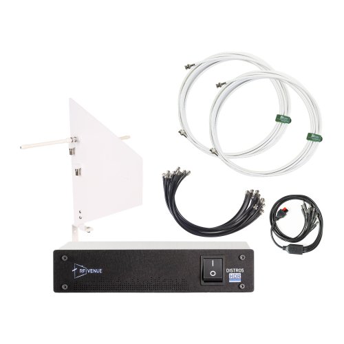 RF Venue DISTRO5 HDR Distribution Bundle w/ Fin Wall-Mount Antenna (White)