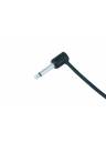 Cable Techniques Low-Profile Right Angle 1/4in TS w/Large Cap - Black
