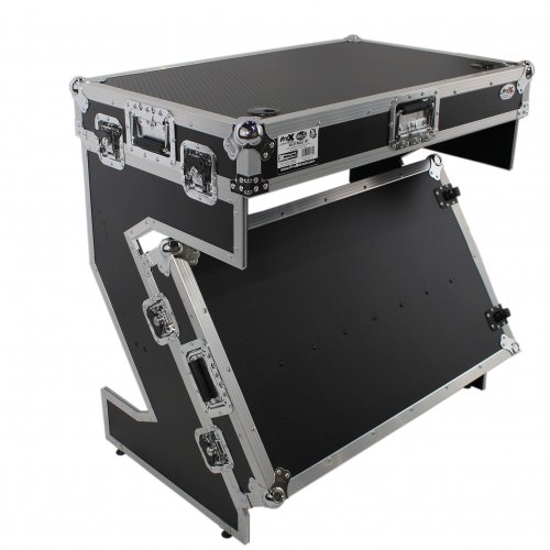 ProX Z-Table Jr Mobile Folding DJ Table (Chrome Finish)