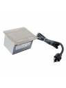 Wiremold Cord Ended deQuorum Single Flip-Up Unit w/USB - Stainless
