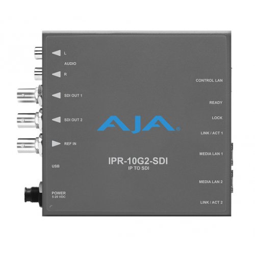 AJA IPR-10G2-SDI Single Channel SMPTE ST 2110 AV IP Decoder to 3G-SDI (HD)