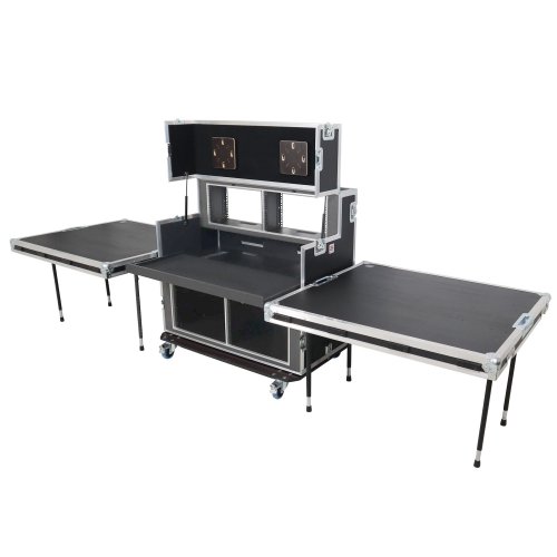 ProX Video Controller Station Case 2x 24in Monitors + rack 9U + 6U by Santosom