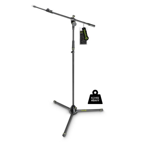 Gravity Heavy Duty Microphone Stand w/ Tripod Base & 2-Point Telescopic Boom