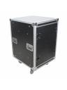 ProX 16U 24in Vertical Rack Shock Mount Case w/ Sliding Slam Doors, Wheels