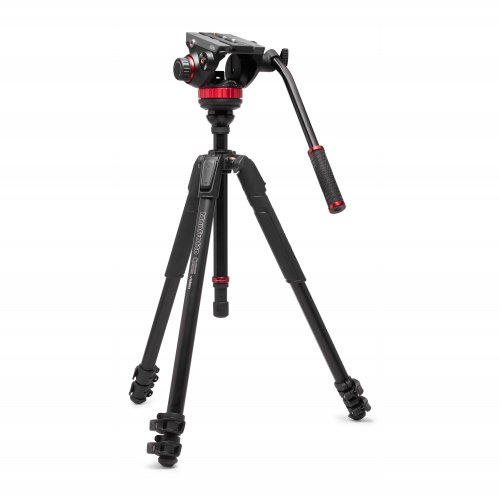 Manfrotto 055XPRO 3-Section Aluminum Tripod w/ 502 Fluid Video Head