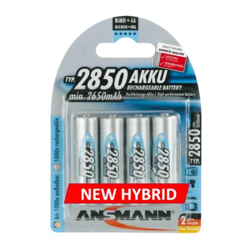Ansmann NiMH HYBRID Rechargeable Battery 2850mAh - AA (4-Pack)