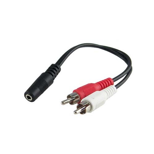 AVShop 3.5mm Female to Dual RCA Male - Y-Cable - 6 inch