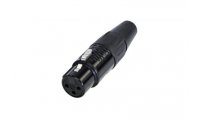 Rean RC3F-BAG 3 Pin Female XLR Connector w/ Finger Grooves - Black