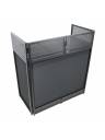 ProX VISTA DJ Booth Facade Table Station w/ Scrim Kit and Travel Bag - Black