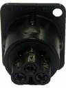 Neutrik NC3MD-S-1-B 3-Pin XLR Male D-Mount Screw Term (Black/Gold)
