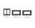 Kramer Frame for Wall Plate Inserts - 2 Gang (Black)