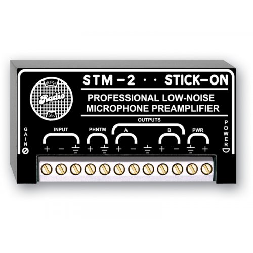 RDL STM-2 Adjustable Gain Microphone Preamplifier - 35 to 65 dB