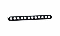 Adam Hall 1U 12-Port D-Type Rack Panel with Tie Bar