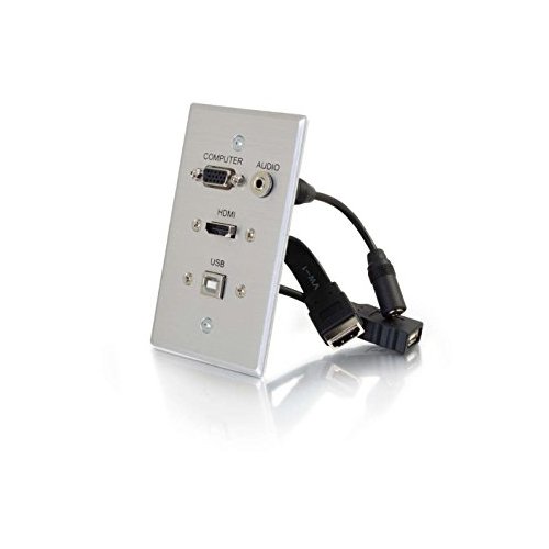 C2G HDMI, VGA, 3.5mm Audio and USB Pass Through Wall Plate
