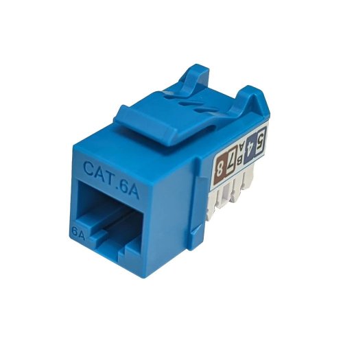 AVShop RJ45 CAT6A Keystone Jack 110 Punch Down - Blue