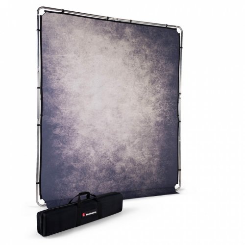 Manfrotto EzyFrame Vintage Background Kit - 2 X 2.3m (6\'7\" X 7\'5\") - Smoke
