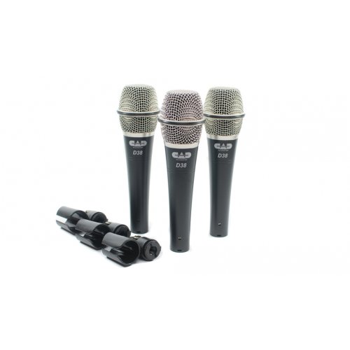 CAD D38 Supercardioid Instrument Microphones (3-Pack)