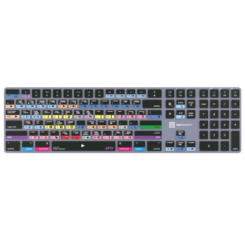 Logickeyboard Avid Media Composer (PRO Layout) TITAN Wireless Keyboard - Mac