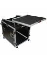 ProX 13U Top Mixer-DJ 12U Rack Combo Flight Case W-Laptop Shelf and Casters