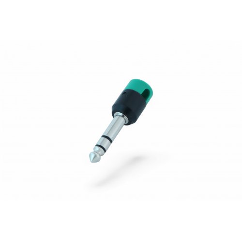 Cable Techniques Low-Profile Right Angle 1/4in TRS w/Large Cap - Green