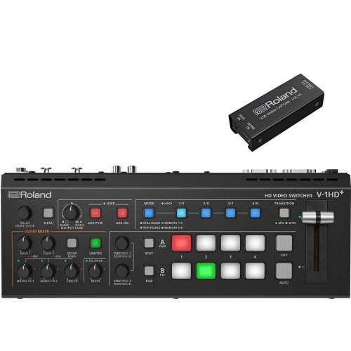 Roland V-1HD+ HD Video Switcher + Streamer Bundle