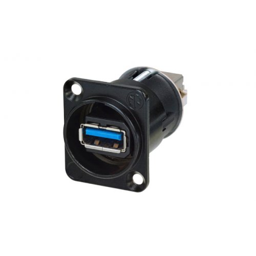 Neutrik NAUSB3-B USB3.0 D-Mount Jack (Black)
