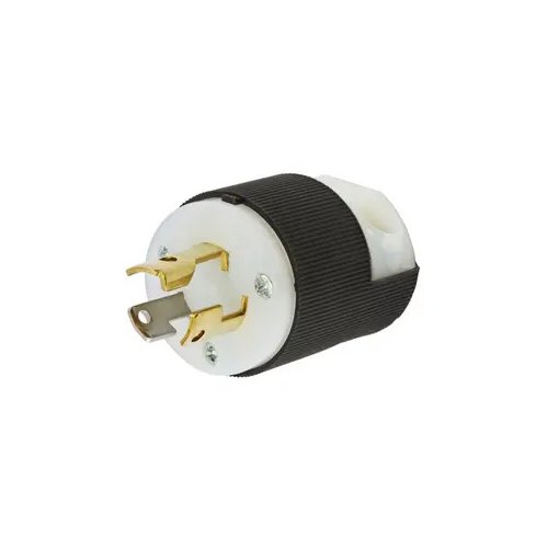Hubbell 15A Twist-Lock - Male (Black / White)