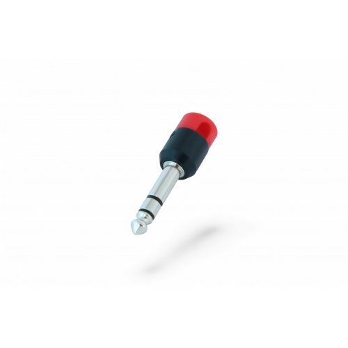 Cable Techniques Low-Profile Right Angle 1/4in TRS w/Large Cap - Red