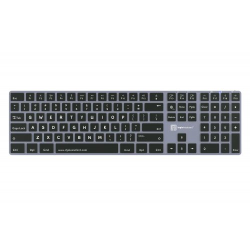 Logickeyboard Dyslexie TITAN Wireless Backlit Keyboard – Mac