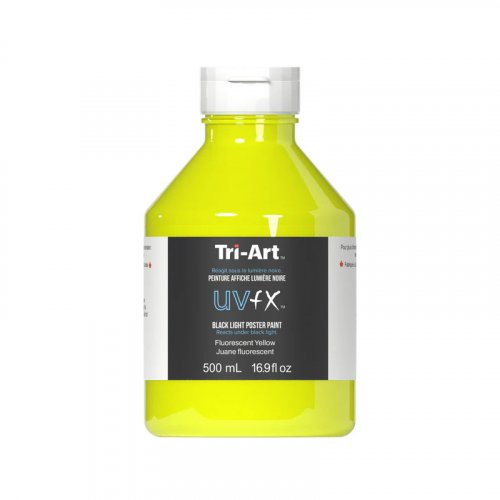 TriArt UVFX Black Light Poster Paint (500ml) - Fluorescent Yellow