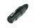 Neutrik NC3FX-BAG 3 Pin Female XLR Connector (Black/Silver)