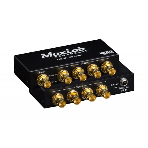 Muxlab 12G-SDI 1X8 Splitter, 4K/60