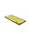 Logickeyboard Large Print Black on Yellow Mini Bluetooth Keyboard - PC