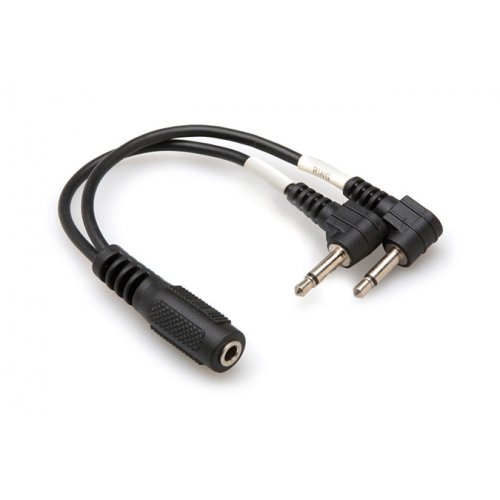 Hosa YMM-492 3.5 mm TRSF to Dual Right-angle 3.5 mm TS