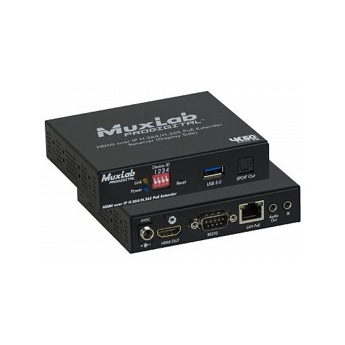 Muxlab HDMI over IP H.264/H.265 PoE Extender Receiver