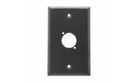 AVShop.ca Single Gang 1x D Neutrik Punch Wall Plate (Black)