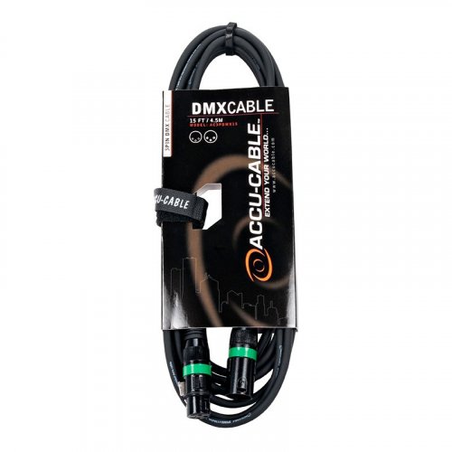Accu-Cable 3-Pin DMX Cable - 15 Foot