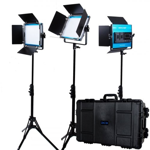 Dracast LED500 X Series Bi-Color LED 3 Light Kit w/Hard Case